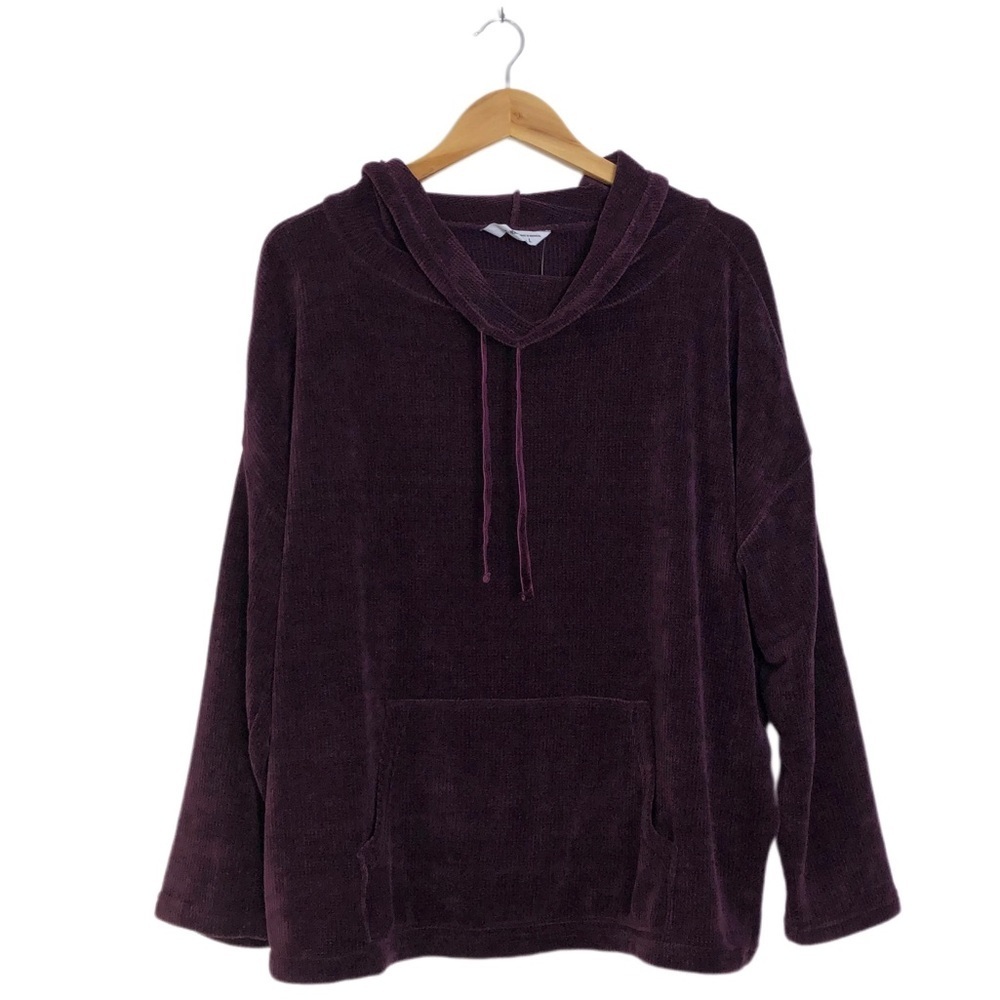 Laura + Mercer Women’s Plus Chenille Cowl Neck Sweater Merlot Red XL